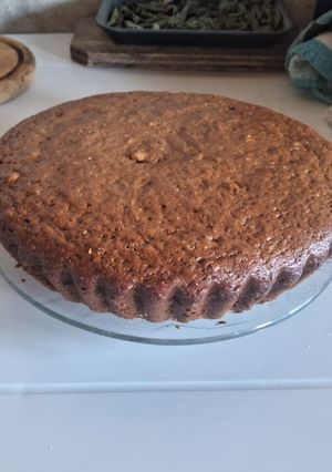 Una foto de Torta suave de Cocoa y naranja, miel 🍯🍊🍫