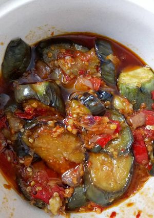 Foto resep Sambal terong ungu