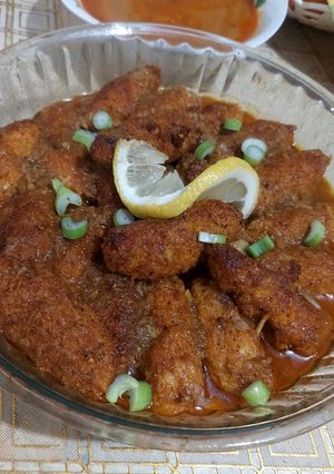 صورة لوصفة أصابع الأرز بصلصة حمراء💓