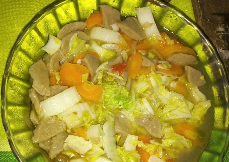 Anti Ribet, Membuat Tumis sawi putih,baso&amp; wortel Untuk Jualan