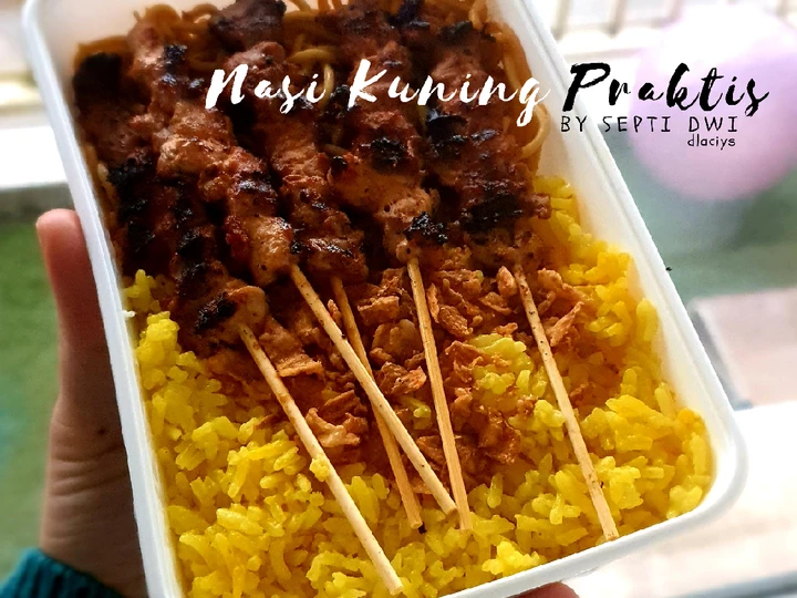 Cara Sederhana Membikin Resep  Nasi Kuning Praktis Rice Cooker Menul (versi 2) yang Menggugah Selera, Sempurna