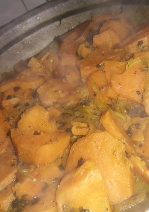 صورة لوصفة طاجين البطاطس الحلوة 🥔🍠