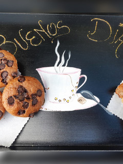 Una foto de Muffins de Chocolate y Banana c/Chips de chocolate