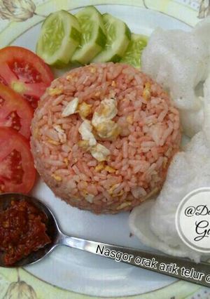 Foto resep Nasgor Orak Arik Telur Dgn Ebi