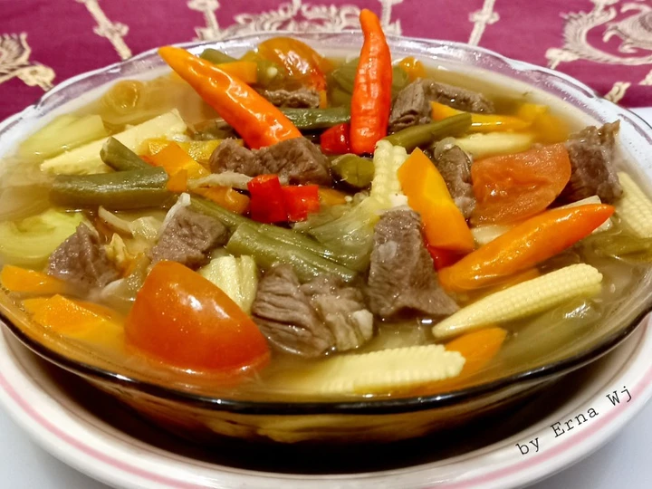 Langkah Gampang Menyiapkan Resep ASEM-ASEM DAGING SAPI  (Dengan aneka sayuran) yang Lezat
