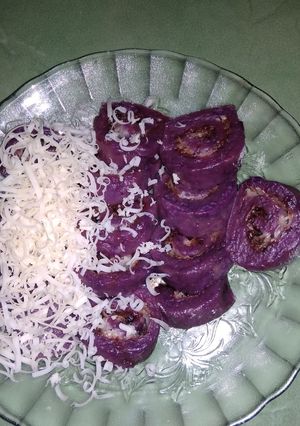 Foto resep Ubi ungu kukus roll cheese