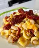 Orecchiette con cannellini, zucca e pomodori secchi