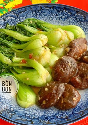 Hình của món Cải Thìa Nấm Đông Cô Xào Dầu Hào.