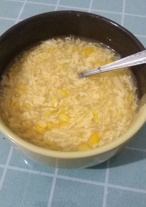 Foto resep Sup jagung telur simple