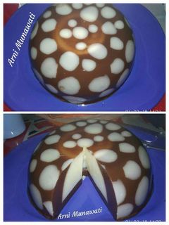 Foto resep Puding Polkadot (Puding Coklat Susu Yang Lezat) #Bikinbareng