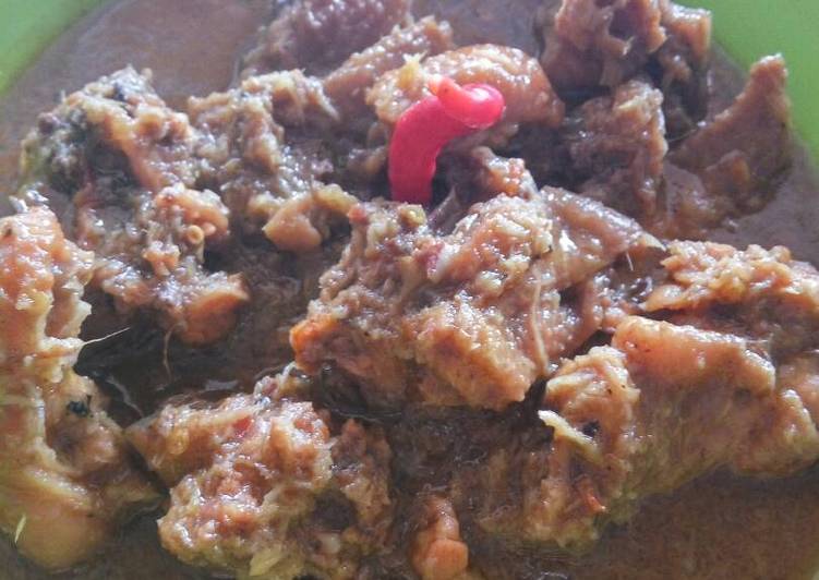 Rendang ayam setan ala uminya ara