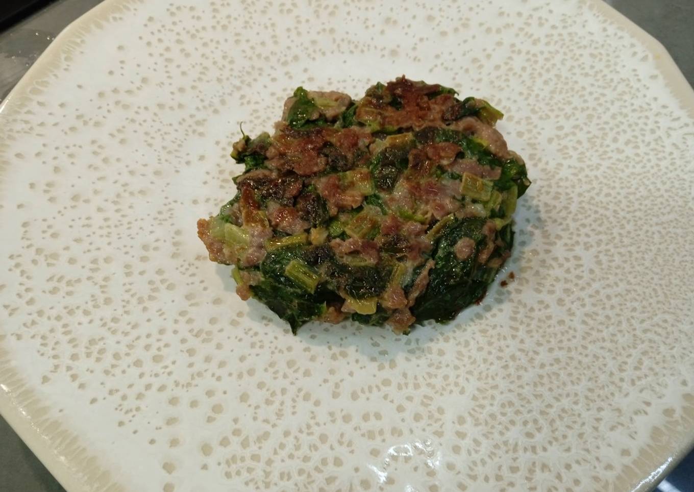 Hamburguesa con acelgas