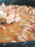 Fabas con langostinos