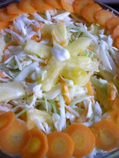 A picture of Pineapple cabbage salad #salad contest.