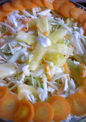 A picture of Pineapple cabbage salad #salad contest.
