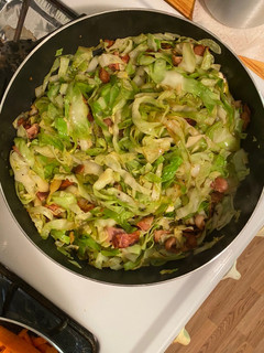 A picture of Fried Cabbage & Bacon.