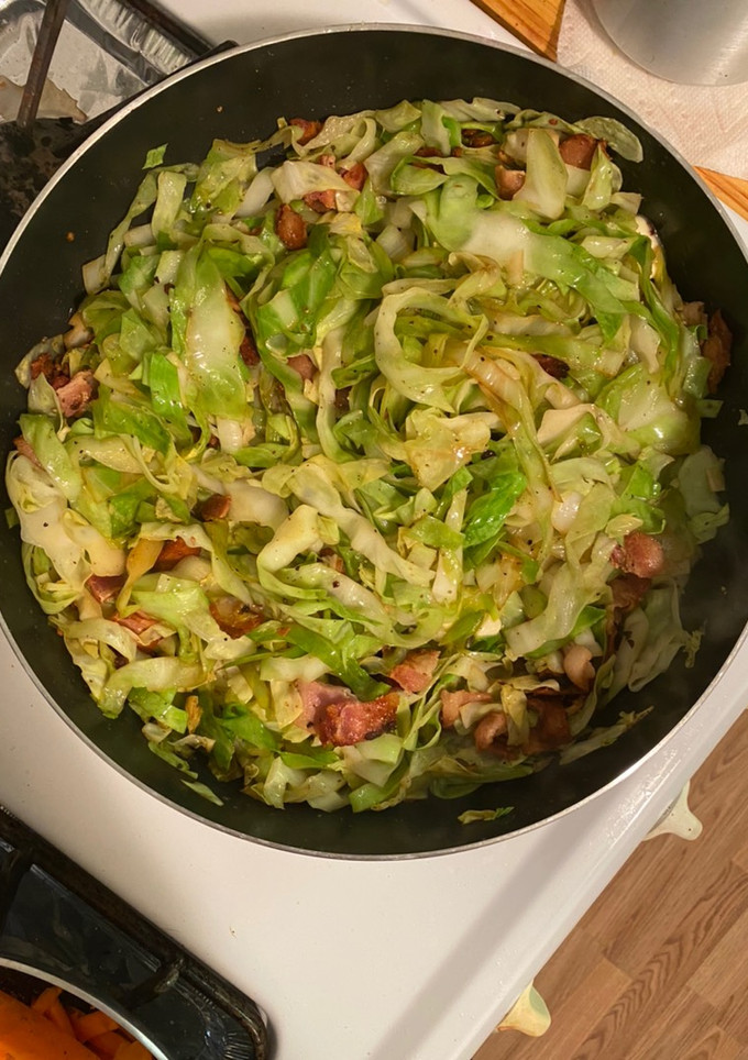 A picture of Fried Cabbage & Bacon.