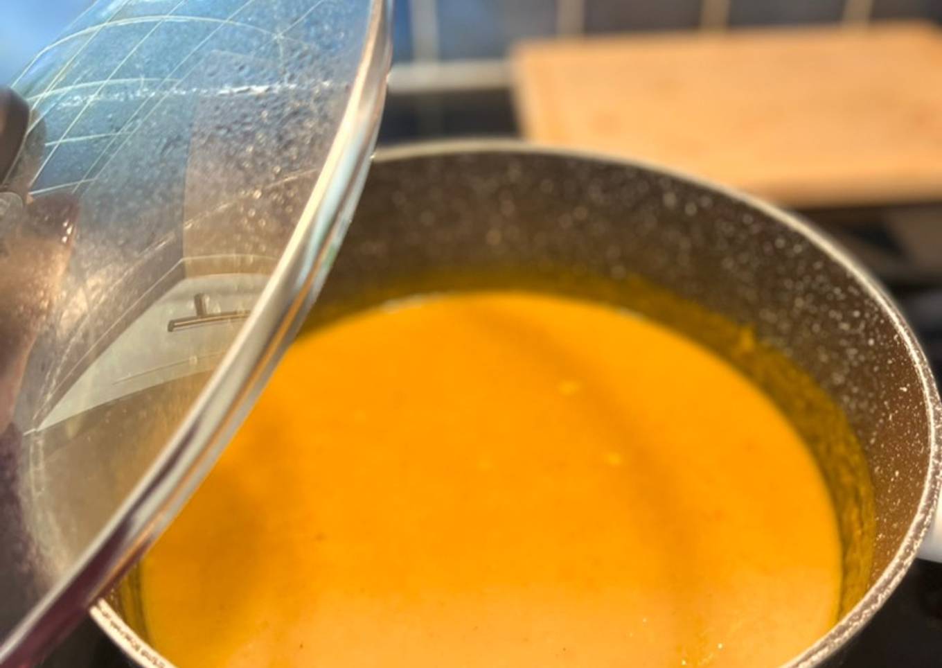 Curried leek and sweet potato soup