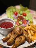 Oven-roasted chicken drumsticks