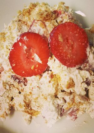 A picture of Strawberry Banana blueberry Cheesecake Fruit Salad.