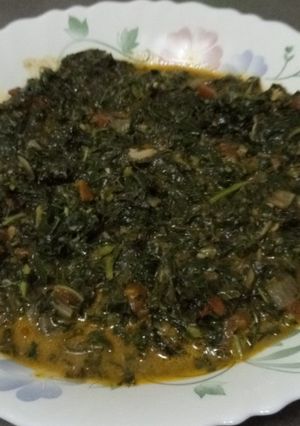 A picture of Mchicha with milk #vegetablecontest.
