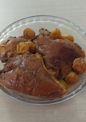 عکسی از دستور مرغ با رب گوجه و رب انار