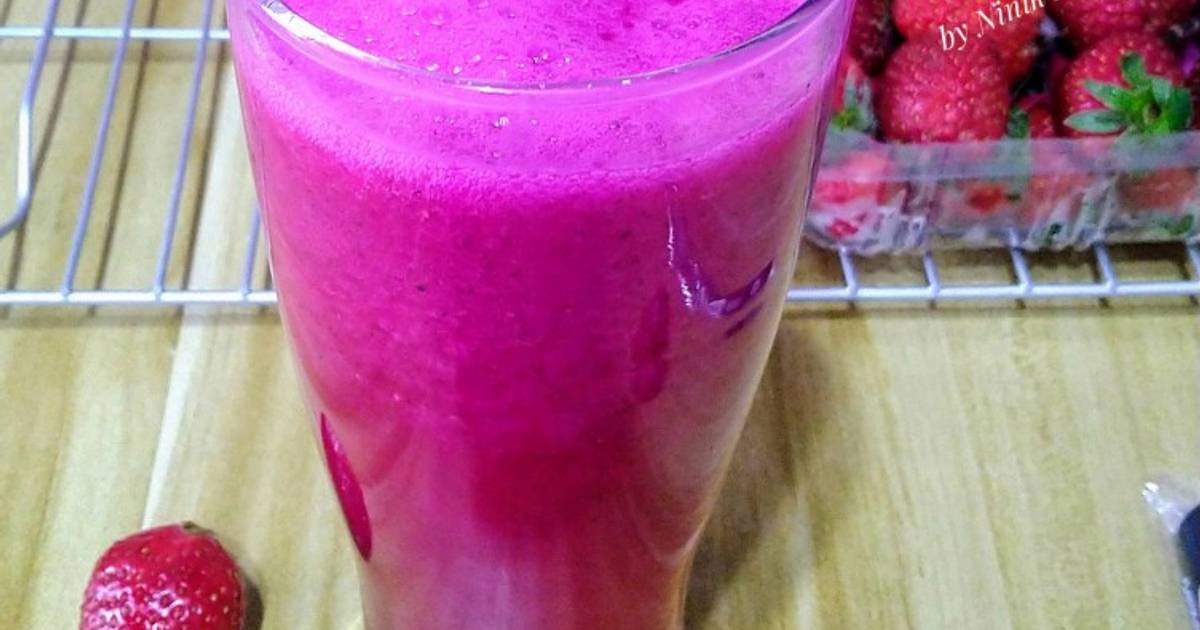 Resep Jus Buah Naga Strowbery Dijamin Nikmat dan Mudah