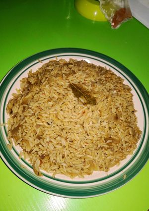 A picture of Jollof rice.