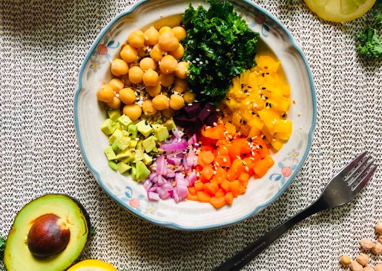 Easiest Way to Prepare Ultimate Kale Chickpea salad