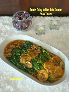 Foto resep Tumis Baby Kailan Tofu Jamur Saus Tiram