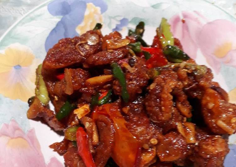 Oseng ikan jambal cabe hijau