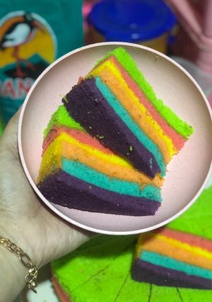 Foto resep Rainbow Cake Kukus