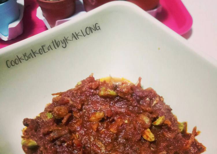 Resep Sambal Petai Ikan Bilis Goreng 😋, Lezat Sekali