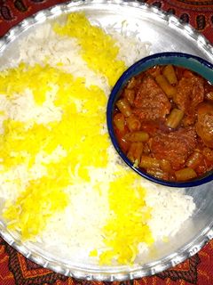 عکسی از دستور خورشت لوبیا سبز