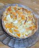 Tarta de zapallo y cebolla caramelizada