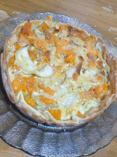 Una foto de Tarta de zapallo y cebolla caramelizada