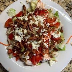 A picture of Pear with Blue Cheese Crumble Salad.