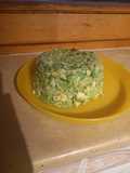 Broccoli with Eggs,Vegan Mozzarella and Onion