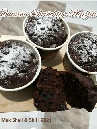 Langkah Gampang Menyiapkan Resep Muffin Pisang Coklat yang  Bikin Ketagihan Anti Ribet, Mantap Sekali