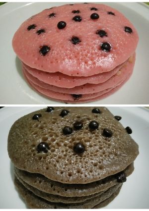 Foto resep Strawberry & Chocolate Pancake 😋
