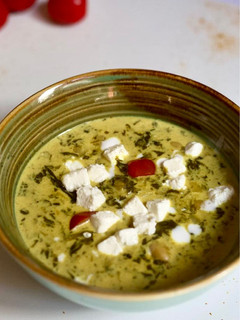 Una foto de Curry de garbanzos con espinaca