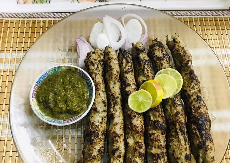 Simple Way to Prepare Speedy Green (haryali) seekh kabab