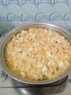 Foto resep Botok Panci (Oblok2) Tahu Tempe Udang Pedas