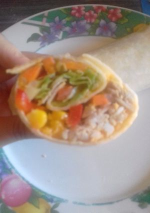 Una foto de Wraps de pollo con mucha onda! 😙