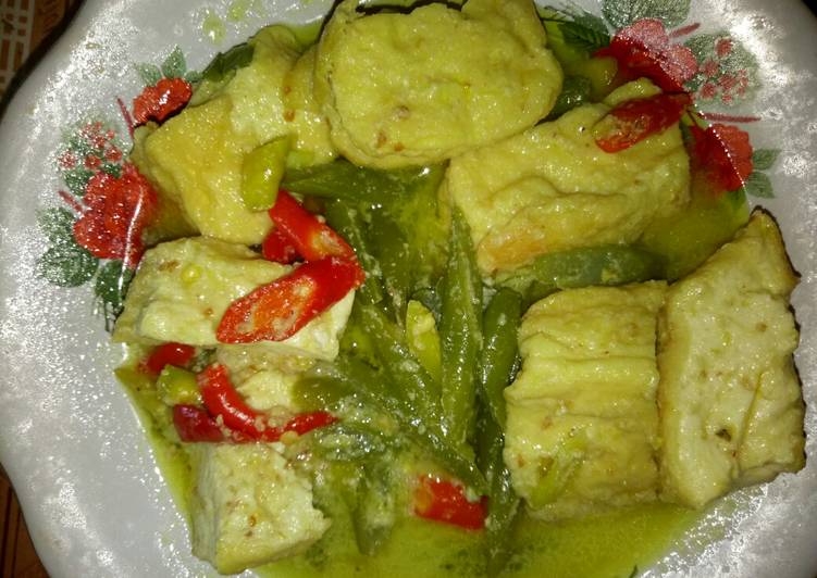 Tahu buncis masak santan