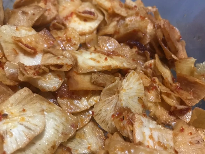 Cara Gampang Membikin Resep [178] Keripik Singkong Balado yang Sempurna Anti Ribet, Bisa Manjain Lidah