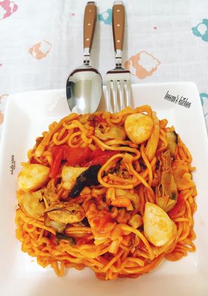 Hình của món Spaghetti Kiểu Hàn.