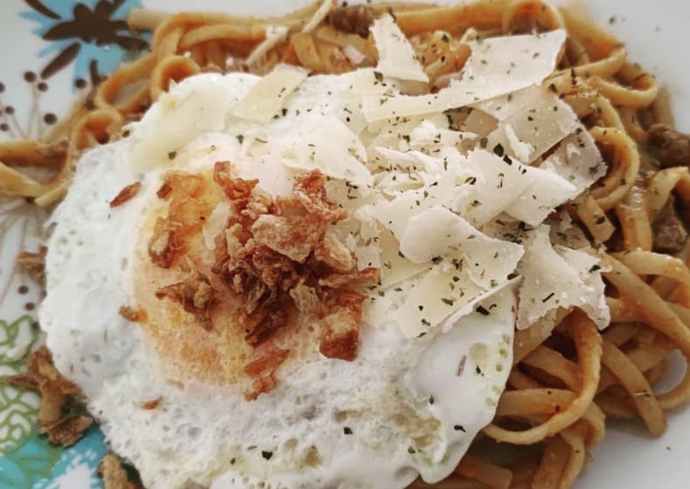 Espaguetis con sofrito de verduras