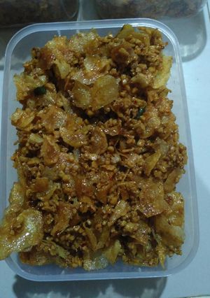 Foto resep Kentang Dan Tempe krispi Asam Mani's pedas