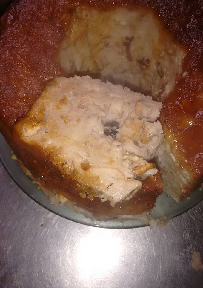 Una foto de Budín de pan con nueces